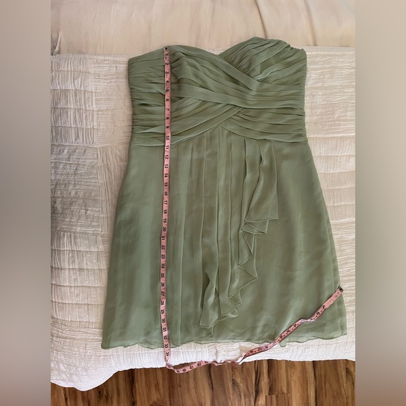 David’s Bridal Strapless Meadow Green Formal Dress Size 16, - Picture 12 of 12